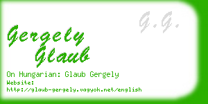 gergely glaub business card